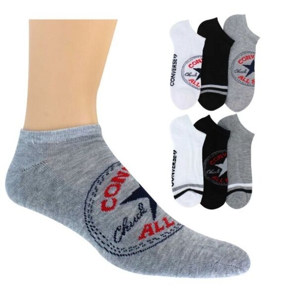 Converse 6-PK Patch No-Show Socks - Picture 1 of 5
